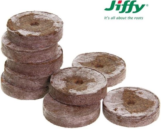 J7 Hort Peat Pel 30x55LWHNW Jiffy­7 Horticulture Peat Pellet, 30x55mm with hole 6mm Indent (1900 pcs)