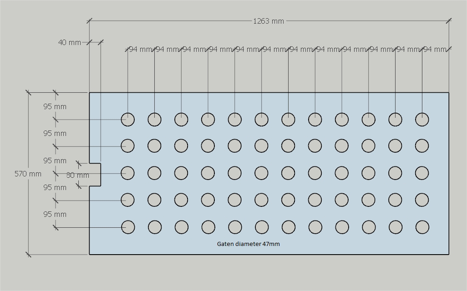 Coverplate 120 x Ø47mm