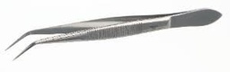 [VBGLABPIN145] Bochem tweezers - straight curved, 18/10 steel - 145mm